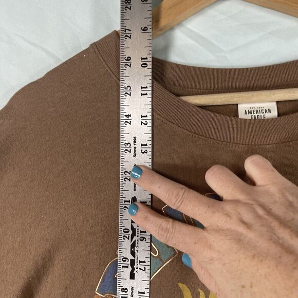 Pink Floyd AE Band Tee SIZE MEDIUM Womens Shirt Top American Eagle Retro Brown - Picture 5 of 8